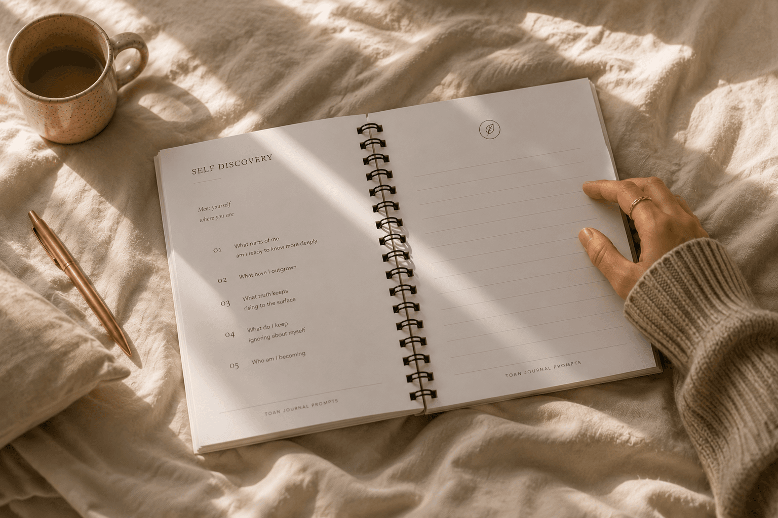 TOAN Journal Prompts self discovery page