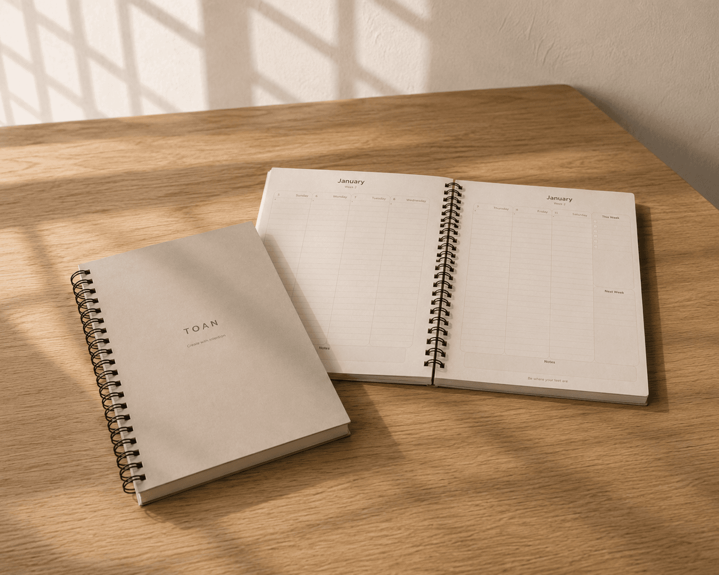 One planner closed, one open — the TOAN system in two states